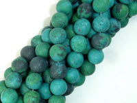 Matte Chrysocolla, 10mm Round Beads-RainbowBeads