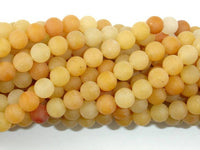 Matte Yellow Aventurine Beads, 6mm, Round Beads-RainbowBeads