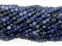Sodalite Beads, 4mm Faceted Round Beads-RainbowBeads