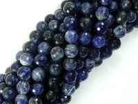 Sodalite Beads, 8mm Faceted Round Beads-RainbowBeads