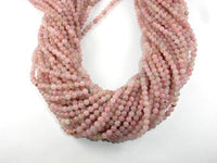 Rhodonite Beads, Light Pink, 4mm, Round Beads-RainbowBeads