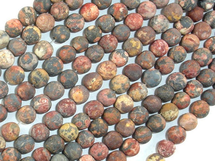 Matte Leopard Skin Jasper Beads, 6mm Round Beads-RainbowBeads