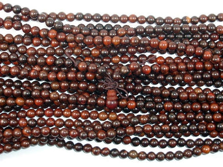 Rosewood Beads, 6mm Round Beads-RainbowBeads