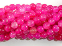 Dragon Vein Agate Beads, Pink, 8mm Round Beads-RainbowBeads