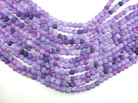 Frosted Matte Agate - Purple, 6mm Round Beads-RainbowBeads