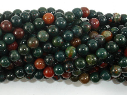 Indian Bloodstone Beads, 6mm Round Beads-RainbowBeads