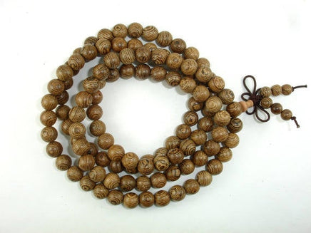 Wenge Wood Beads, 8mm Round Beads, 34 Inch-RainbowBeads