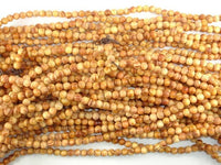 Indonesia Agathis Alba King Wood Beads, 6mm Round-RainbowBeads