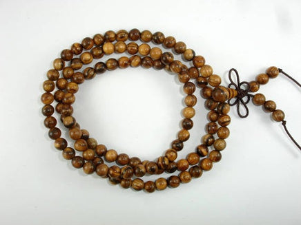 Vietnam Qinan Sandalwood Beads, 6mm(6.3mm) Round Beads, 25 Inch-RainbowBeads