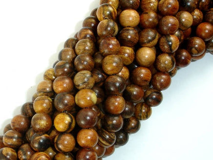 Vietnam Qinan Sandalwood Beads, 8mm(8.3mm) Round Beads, 32 Inch-RainbowBeads
