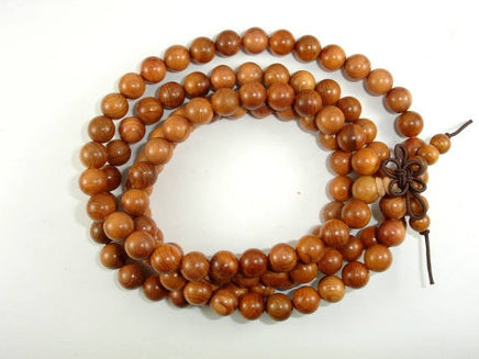 Taxus Chinensis Wood Beads, 8mm Round Beads-RainbowBeads