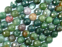 Indian Agate Beads, 10mm Faceted Round-RainbowBeads