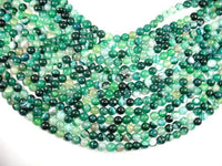 Banded Agate Beads, Green, 8mm(8.3mm)-RainbowBeads