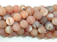 Druzy Agate Beads, Geode Beads, 10mm, Round Beads-RainbowBeads