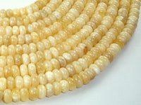 Yellow Jade Beads, 4mmx8mm Rondelle Beads-RainbowBeads