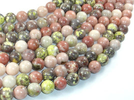 Spicy Jasper Beads, Plum Blossom Jasper, 10mm Round-RainbowBeads