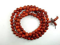 Red Sandalwood Beads, 8mm Round Beads-RainbowBeads