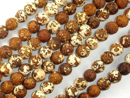 Matte Antique Agate Beads, 8mm Round Beads-RainbowBeads