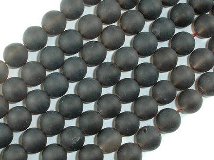 Matte Smoky Quartz Beads, 10mm Round Beads-RainbowBeads