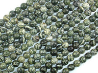 Green Zebra Jasper Beads, 6mm Round Beads-RainbowBeads