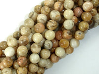 Feldspath Beads, Tiger Jasper Beads, 8mm Round Beads-RainbowBeads