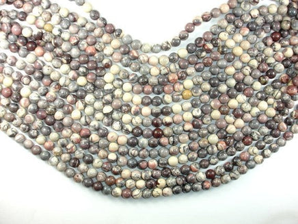 Porcelain Jasper, 8mm Round Beads-RainbowBeads