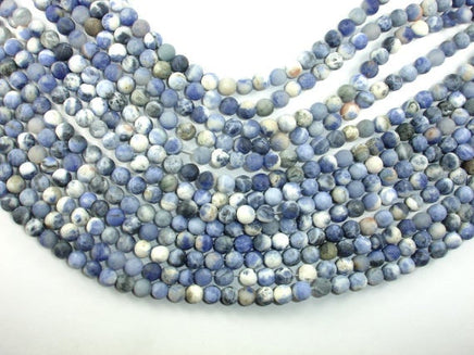 Matte Sodalite Beads, 6mm Round Beads-RainbowBeads