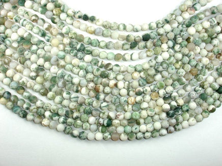 Matte Tree Agate Beads, Round, 6mm-RainbowBeads