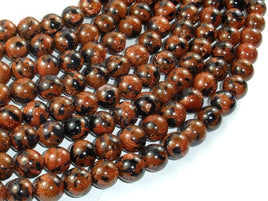 Gold Blue Sand Stone Beads, 10mm Round Beads-RainbowBeads