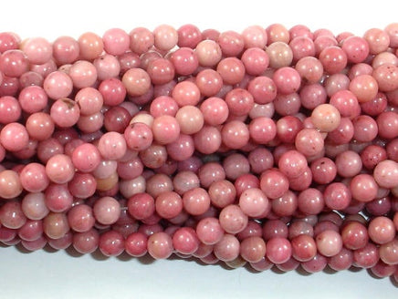 Rhodonite Beads, Pink Rhodonite, 4mm (4.6mm) Round-RainbowBeads