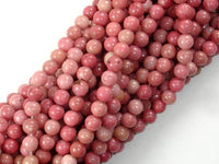 Rhodonite Beads, Pink Rhodonite, 4mm (4.6mm) Round-RainbowBeads