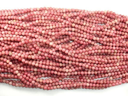 Rhodonite Beads, Pink Rhodonite, 4mm (4.6mm) Round-RainbowBeads