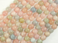 Beryl Beads, Aquamarine, Morganite, Heliodor, 7.5mm, Round-RainbowBeads