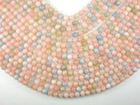 Beryl Beads, Aquamarine, Morganite, Heliodor, 7.5mm, Round-RainbowBeads