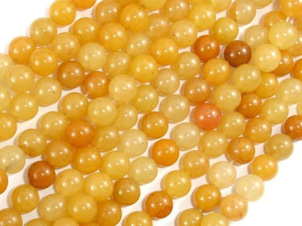 Yellow Aventurine Beads, 6mm(6.7mm) Round Beads-RainbowBeads