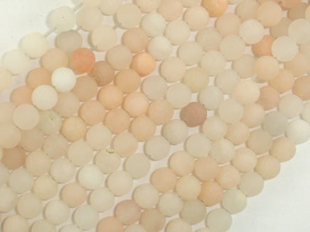 Matte Pink Aventurine Beads, 6mm Round Beads-RainbowBeads