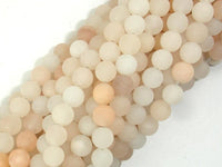 Matte Pink Aventurine Beads, 6mm Round Beads-RainbowBeads