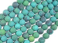 Matte Chrysocolla, 8mm, Round Beads-RainbowBeads