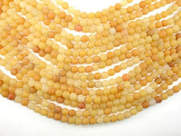 Matte Yellow Aventurine Beads, 6mm, Round Beads-RainbowBeads