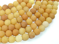 Matte Yellow Aventurine Beads, 10mm, Round Beads-RainbowBeads