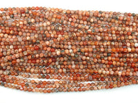 Agate Beads, Orange, 4mm(4.3mm) Round Beads-RainbowBeads