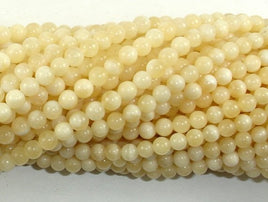 Honey Jade Beads, 4mm Round Beads-RainbowBeads