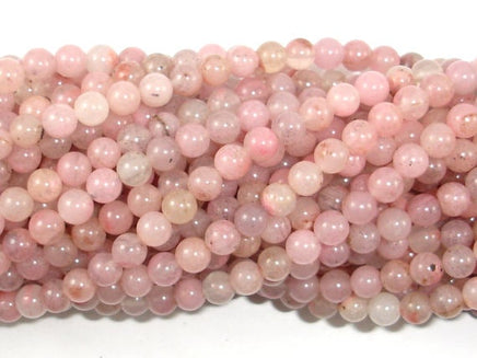 Rhodonite Beads, Light Pink, 4mm, Round Beads-RainbowBeads