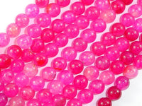 Dragon Vein Agate Beads, Pink, 8mm Round Beads-RainbowBeads