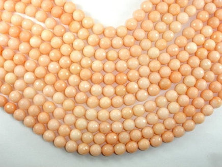 Jade Beads, Peach, 10mm, Faceted Round-RainbowBeads