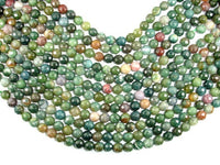 Indian Agate Beads, 10mm Faceted Round-RainbowBeads