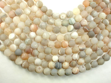 Druzy Agate Beads, Geode Beads, 10mm, Round Beads-RainbowBeads