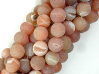 Druzy Agate Beads, Geode Beads, 10mm, Round Beads-RainbowBeads