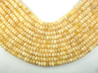 Yellow Jade Beads, 4mmx8mm Rondelle Beads-RainbowBeads