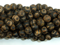 Crackle Tibetan Agate, 10mm Round Beads-RainbowBeads